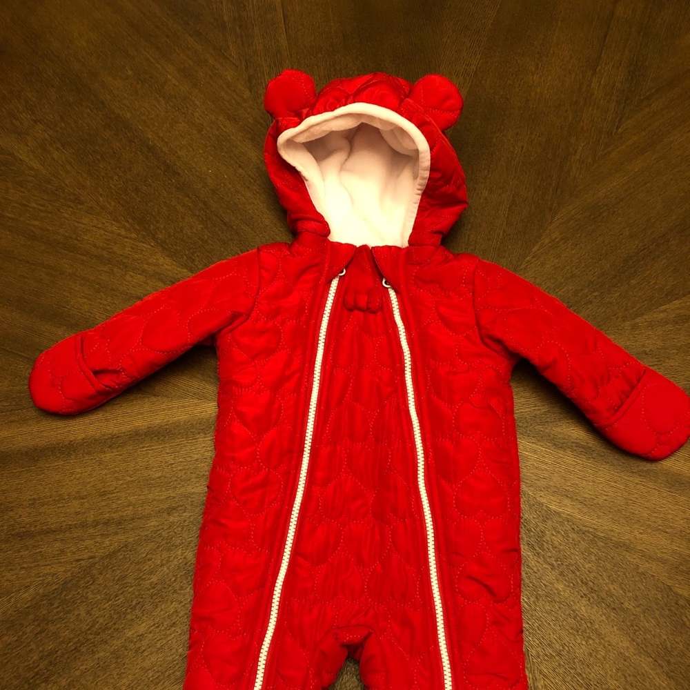 Red heart snowsuit